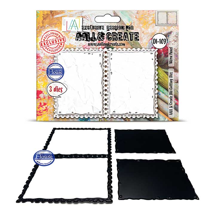 Aall and Create Geary Cutouts Die-Cutting Die Set Worn Panel by Autour De Mwa and Co