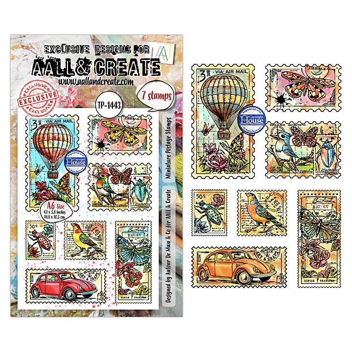 Aall and Create Dispatch Transit A6 Stamp Sets Miniature Postage Stamps by Autour De Mwa and Co