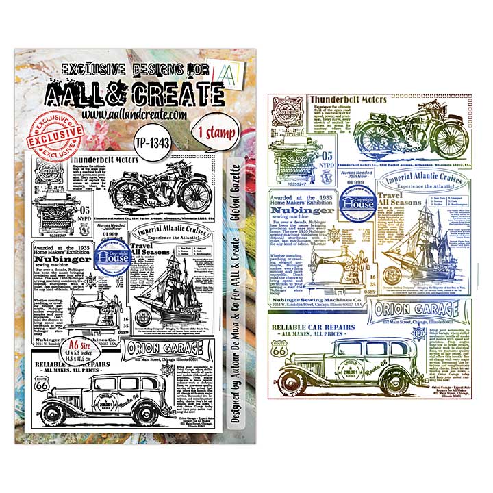 Aall and Create Geometric Gazette A6 Stamp Sets Global Gazette by Autour De Mwa and Co