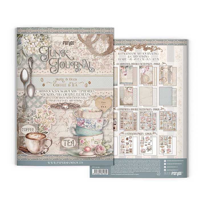 Papers For You Home and Deco Coffee and Tea A4 Junk Journal
