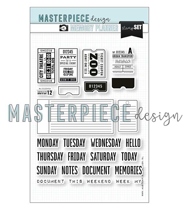 Masterpiece Design - Memory Planner Weekly Tickets Clear Stamp Set