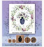 SO: Rubber Stamp Tapestry - Moonlit Vase
