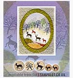 SO: Rubber Stamp Tapestry - Deer Forest