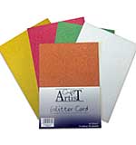 Craft Artist A4 No Shed Glitter Card - Festive Tones