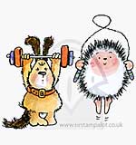 SO: wood stamp - critter workout