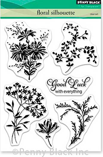SO: Penny Black Clear Stamps - Floral Silhouette