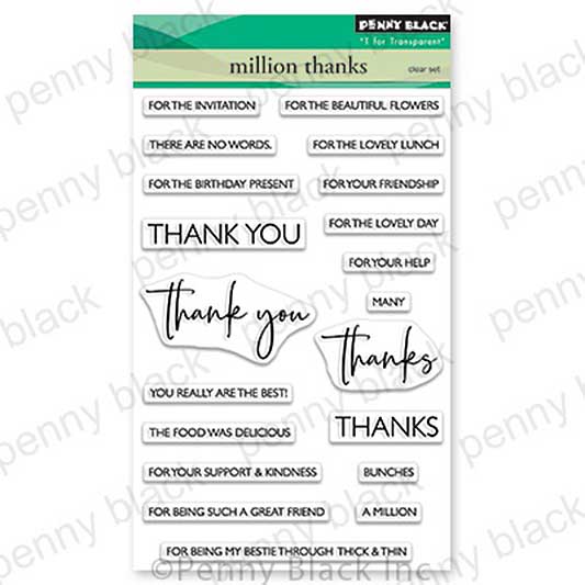 SO: Penny Black Clear Stamps - Million Thanks