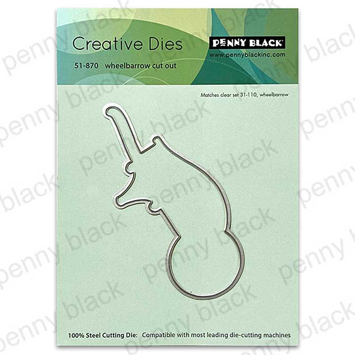Penny Black Wheelbarrow cut out (metal die)
