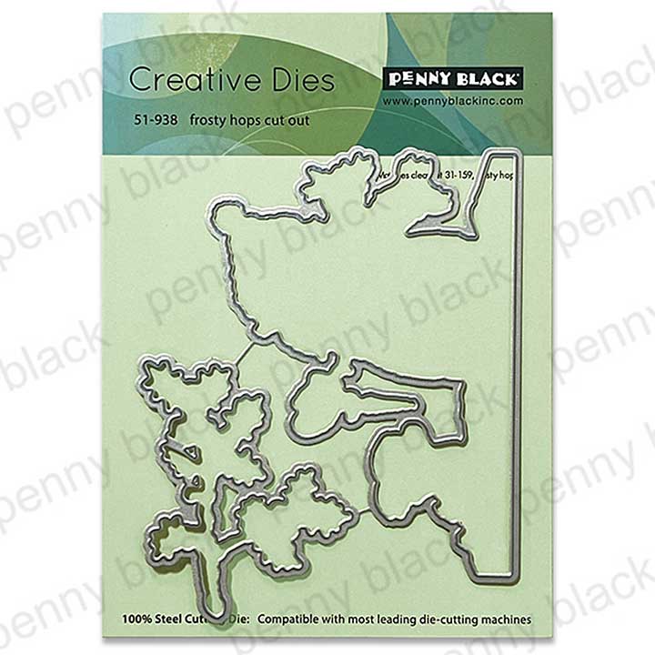 Penny Black Frosty Hops cut out (metal dies)