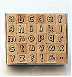 SO: Hampton Art Mini Wood Peg Rubber Stamps - Alphabet Set #1031
