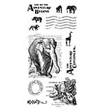 SO: PRE: Graphic 45 - Safari Adventure - Elephant - Cling Stamp Set 1