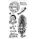 SO: Graphic 45 - St. Nicholas Christmas Season Wreath - Cling Stamp Set 1
