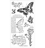 SO: Graphic 45 Nature Sketchbook Cling Stamps - Butterfly Kisses