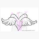 Magnolia EZ Mount - Heart with Wings