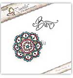 Magnolia EZ Mount Stamp BH15 - Bohemian Doily Lace and Bravo Text (2 stamps)