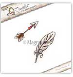 SO: Magnolia EZ Mount Stamp BH15 - Boho Arrow and Feather (2 stamps)