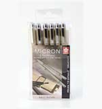 SO: Pigma Micron Wallet - 6 Black Pigment Pens