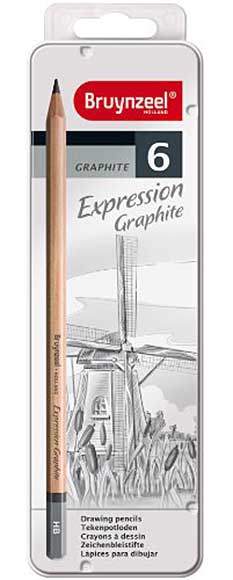 Sakura Expressions Tin - 6 Graphite Pencils