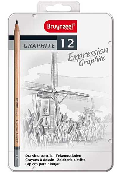 Sakura Expressions Tin - 12 Graphite Pencils