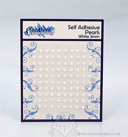 SO: Self Adhesive Pearl Embellishments - White (3mm)