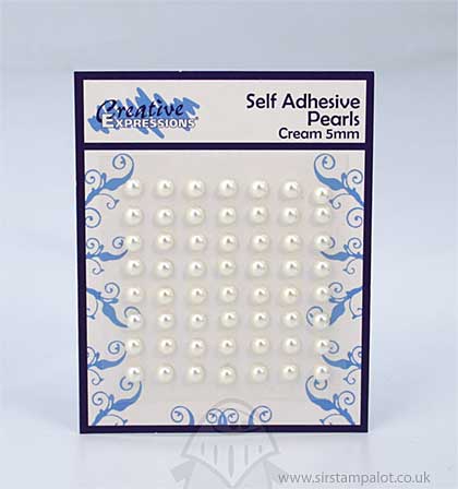 SO: Self Adhesive Pearl Embellishments - Cream (5mm)