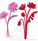 Spellbinders Shapeabilities Dies D-Lites - Asters and Poppies