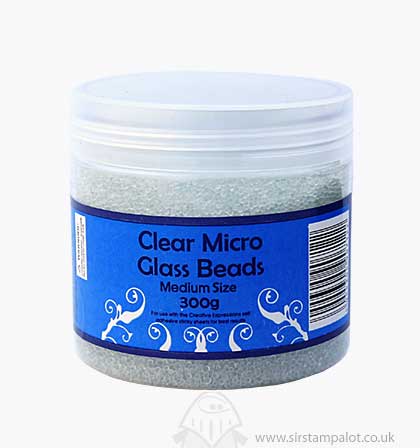 Clear Micro Glass Beads Medium 300grams