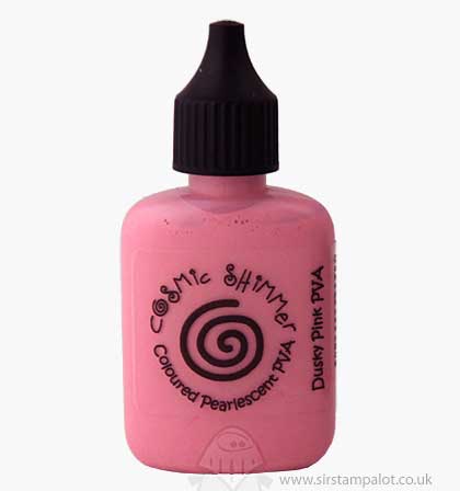 SO: Cosmic Shimmer Coloured Pearlescent Glue - Dusky Pink 30ml [