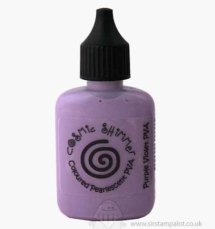 SO: Cosmic Shimmer Coloured Pearlescent PVA Glue - Purple Violet