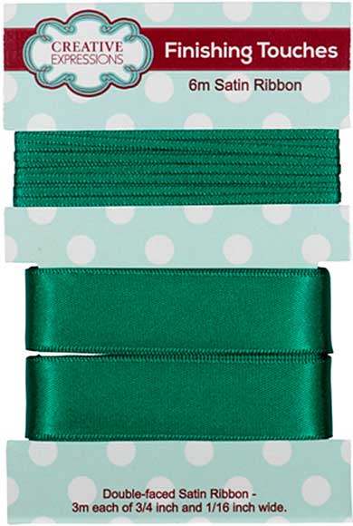 SO: Satin Ribbon - 6m total - 2 widths - Forest Green
