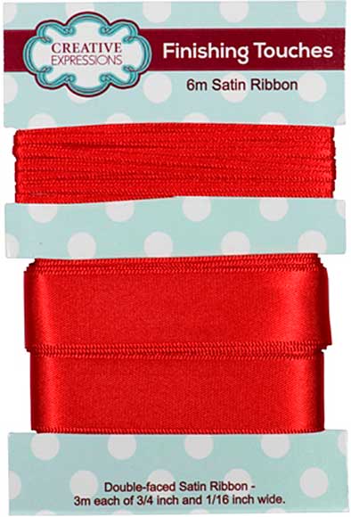 SO: Satin Ribbon - 6m total - 2 widths - Scarlet