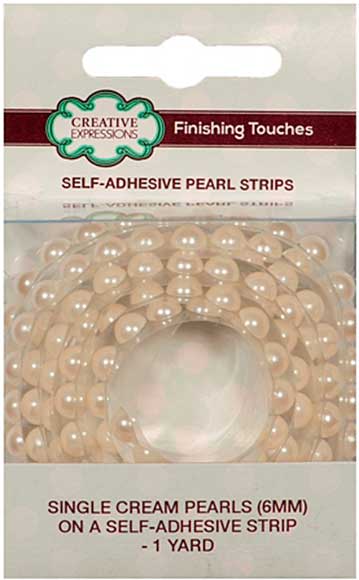 Self-Adhesive Pearl Strips - Self-Adhesive Pearl Strips - Single Cream