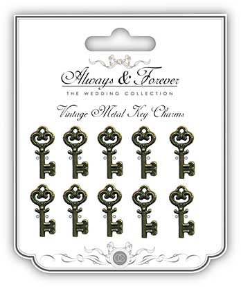 SO: Always and Forever - Small Key Vintage Metal Charms