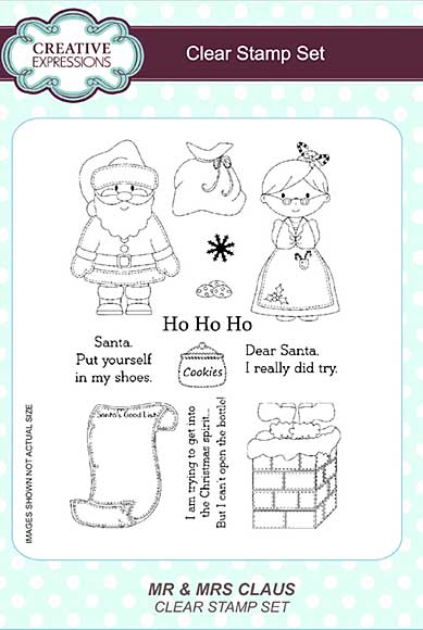 Mr and Mrs Claus A5 Clear Stamp Set