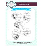 SO: Christmas Rose Sentiments A5 Clear Stamp Set