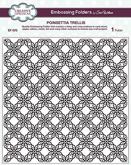 SO: Emboss Folder 8 x 8 Poinsettia Trellis