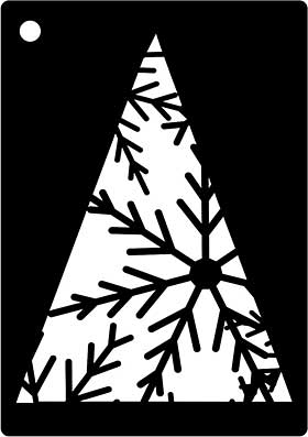 SO: Mini Stencil - Snowflake Tree
