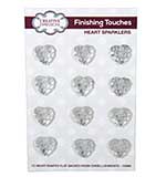 SO: Finishing Touches - 12 Flat Backed Heart Sparklers (16mm)