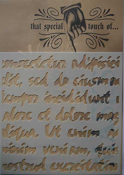 SO: That Special Touch - Mask Art Stencil - Vintage Script Background (6 x 6)
