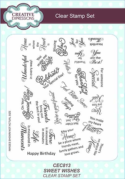 Sue Wilson Cutting Die - Clear Stamps - Sweet Wishes