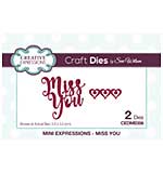 SO: Sue Wilson Cutting Dies - Mini Expressions - Miss You [SW1801]