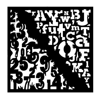 SO: Woodware Stencil - Numbers & Letters [WW1801]