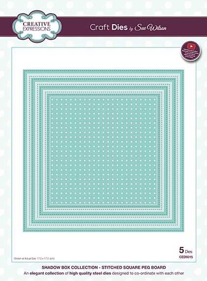 SO: Shadow Box Collection Stitched Square Peg Board Die