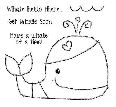 Woodware Clear Singles Stamp - Whale Hello [WW1804]