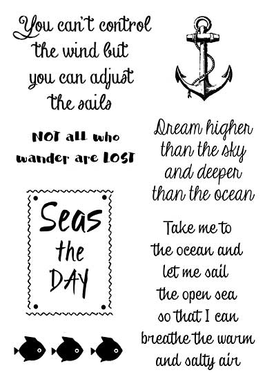 Woodware Clear Singles Stamp - Nautical Sayings [WW1804]