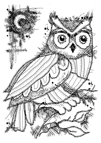 Woodware Clear Singles Stamp - Midnight Owl [WW1804]