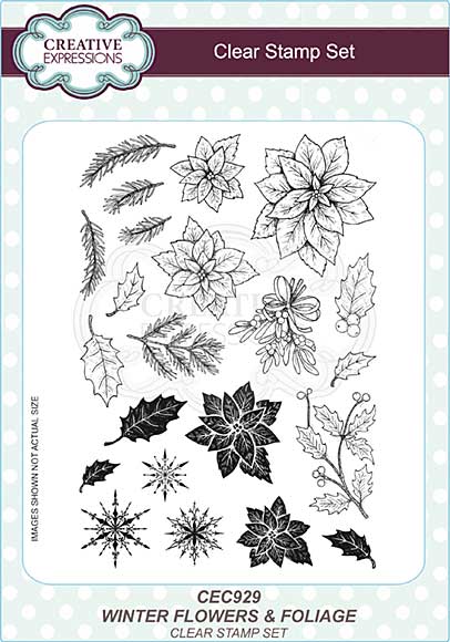 SO: Wintery Flowers and Foliage A5 Clear Stamp Set