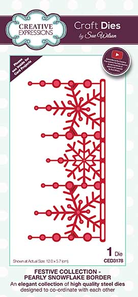 Festive Collection Pearly Snowflake Border Craft Die