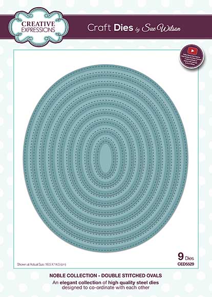 Noble Collection Double Stitched Ovals Craft Die