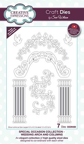 Special Occasions Collection Wedding Arch and Columns Craft Die